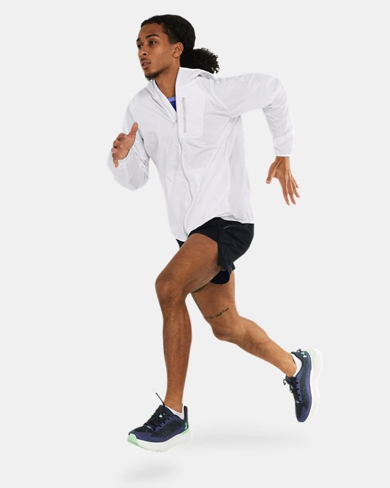 Men's UA Launch Lightweight Jacket in White image number 2